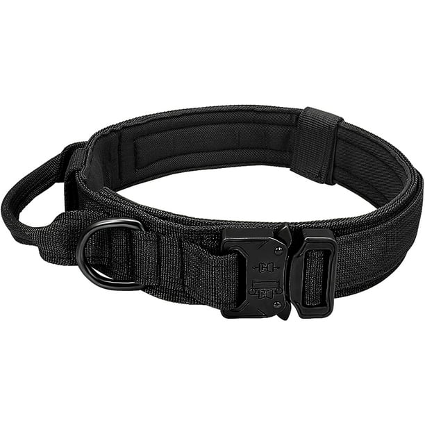 Nylon Dog Collar with Removable Patch Space S to L Heavy duty D ring 